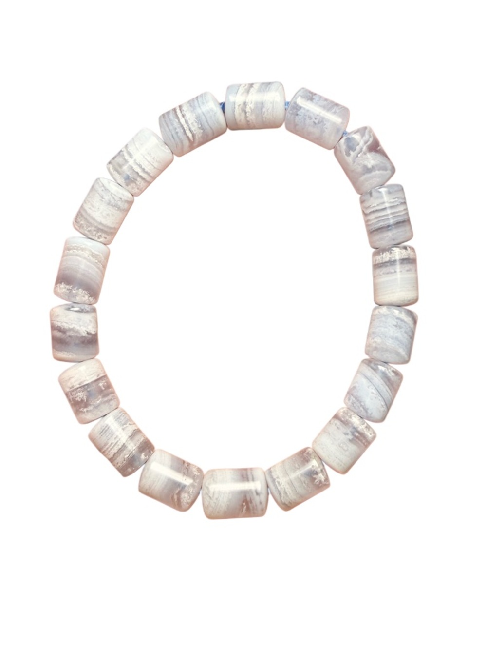 High Quality Blue Lace Agate Bracelet - Stretch